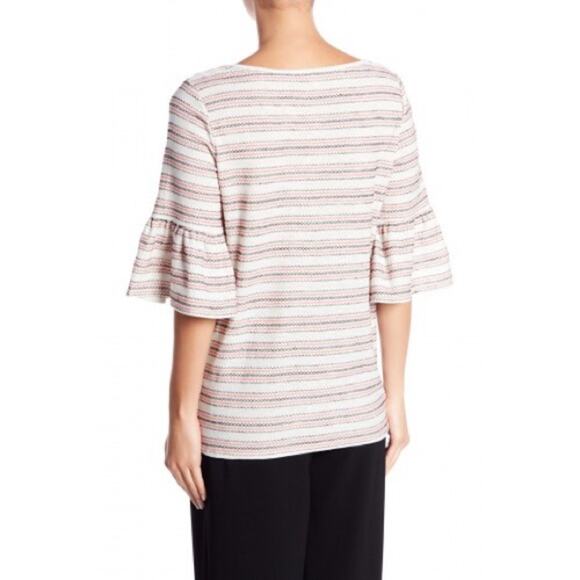 Max Studio Top Topstitched Bell Sleeve - Picture 3 of 8